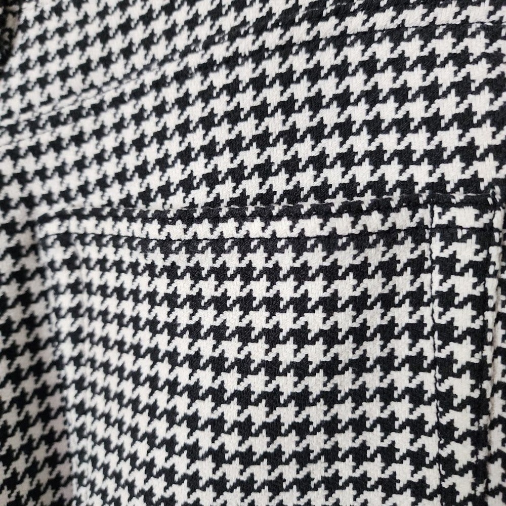 POLO RALPH LAUREN Houndstooth Pants Wide Leg Black White 28 - Picture 7 of 11